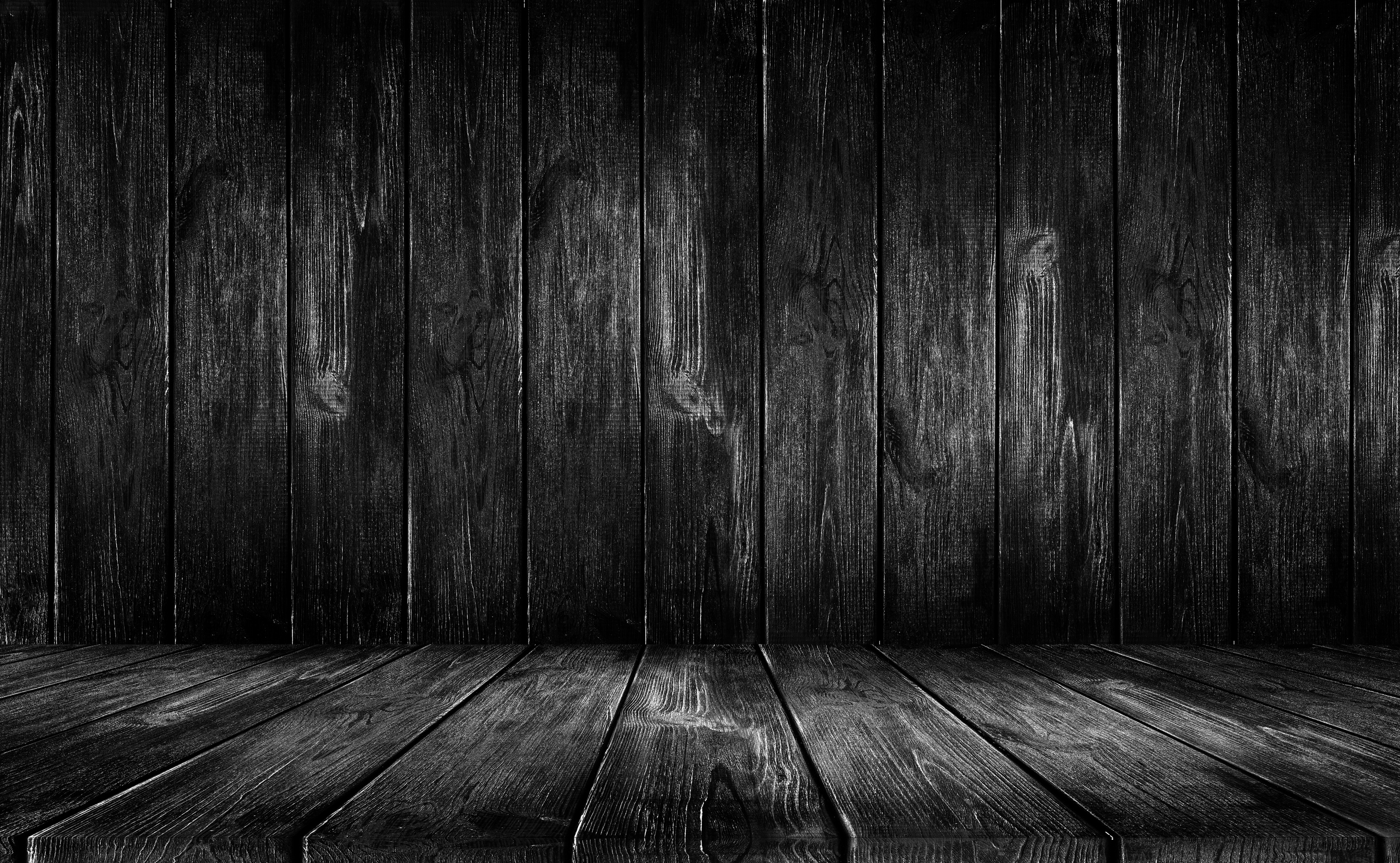 Black Wood Textured Background